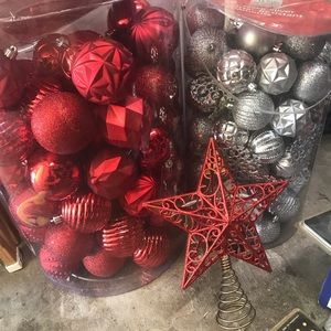 172 Piece Christmas tree ornaments & tree topper